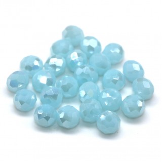 Бусины рондели 4*3мм (светло-голубой непрозрачный)